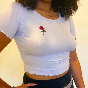 Pastel Purple Rose Top 🥀